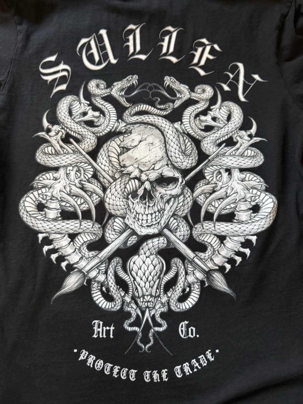 Sullen Art Collective Black Short Sleeve Graphic Skull Crewneck T-Shirt - Picture 7 of 7